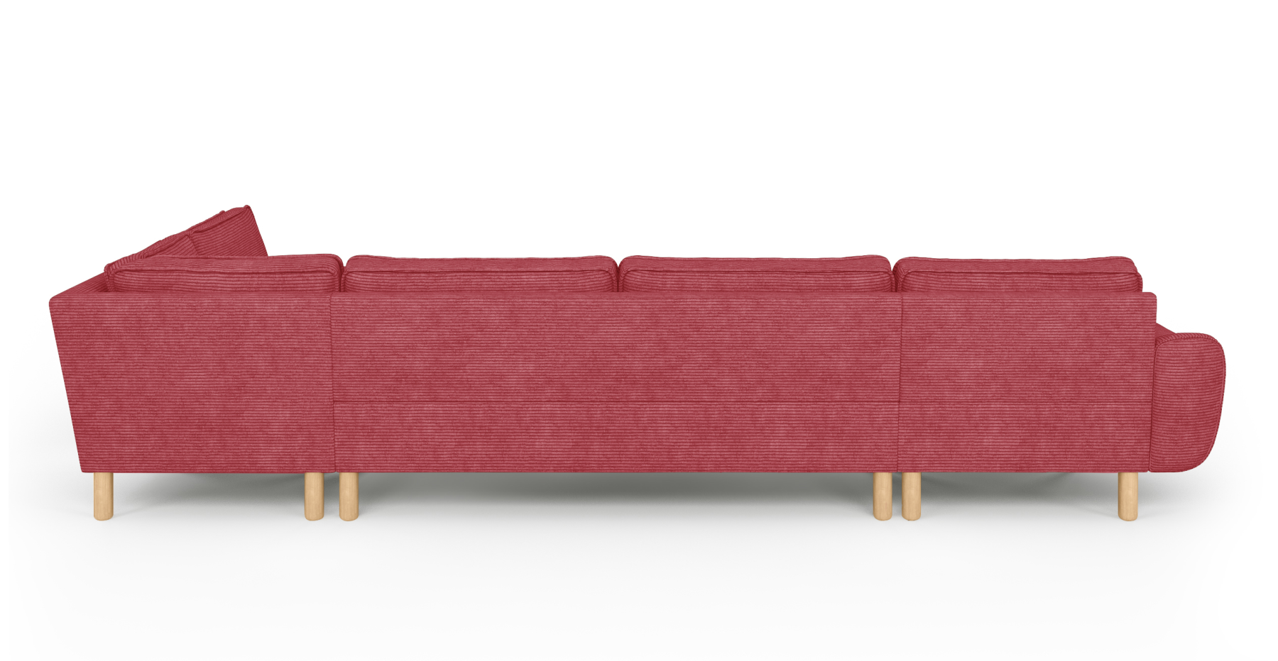 Klem 372 x 210 Köşe Silindir Ahşap Ayak - Fitilli Kadife