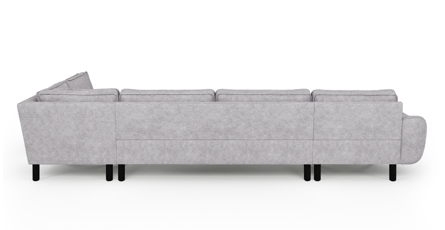 Klem 372 x 210 Köşe Silindir Ahşap Ayak - Fitilli Kadife