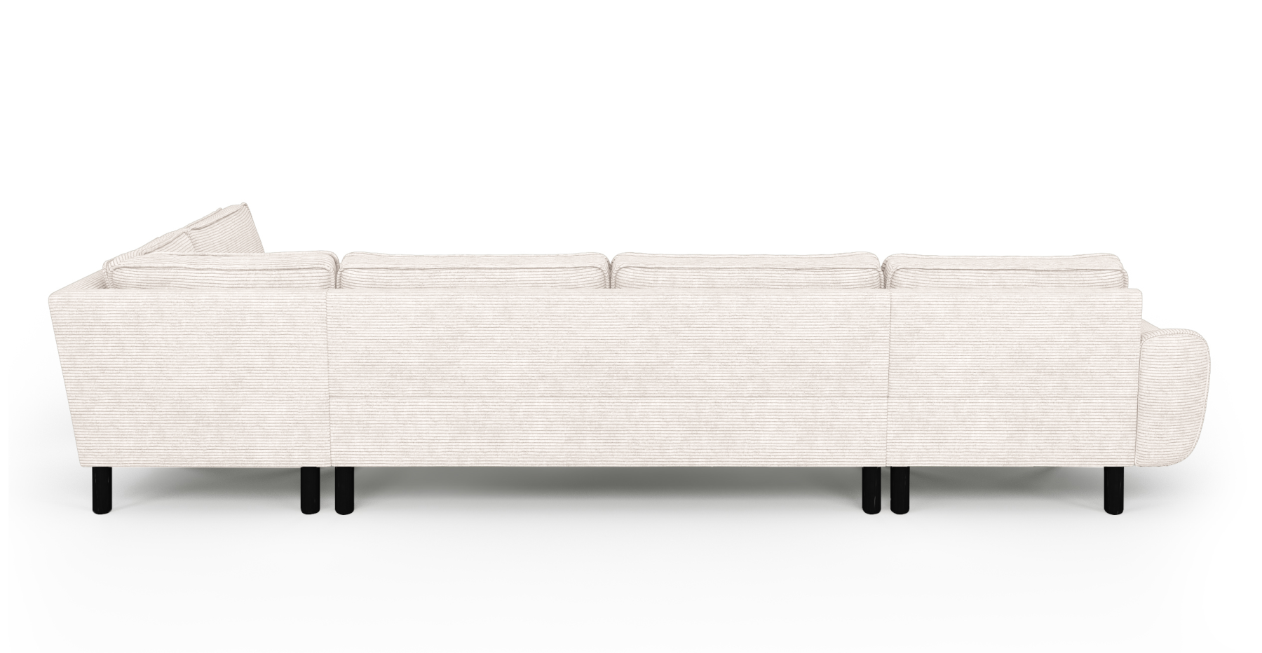 Klem 372 x 210 Köşe Silindir Ahşap Ayak - Fitilli Kadife