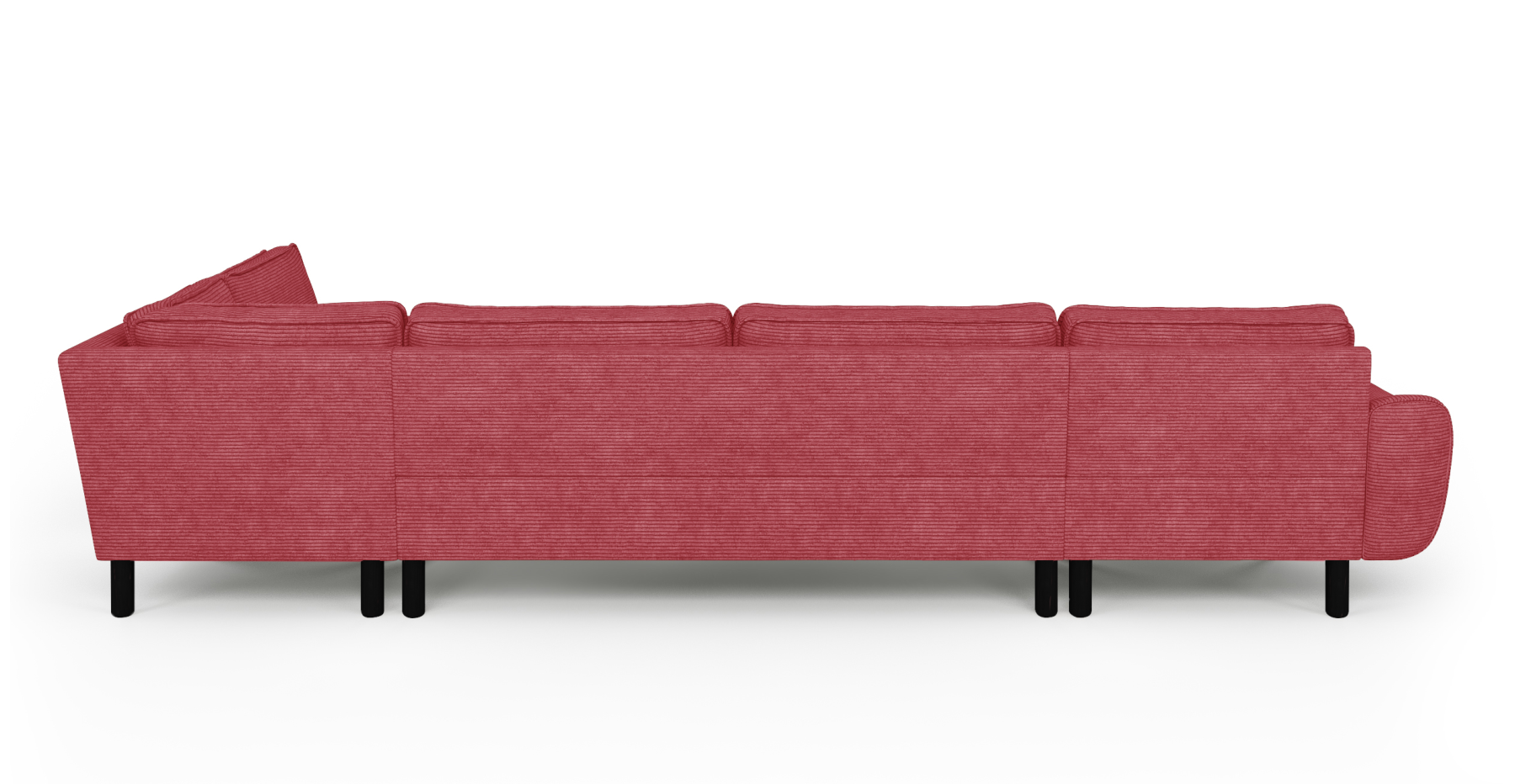 Klem 372 x 210 Köşe Silindir Ahşap Ayak - Fitilli Kadife