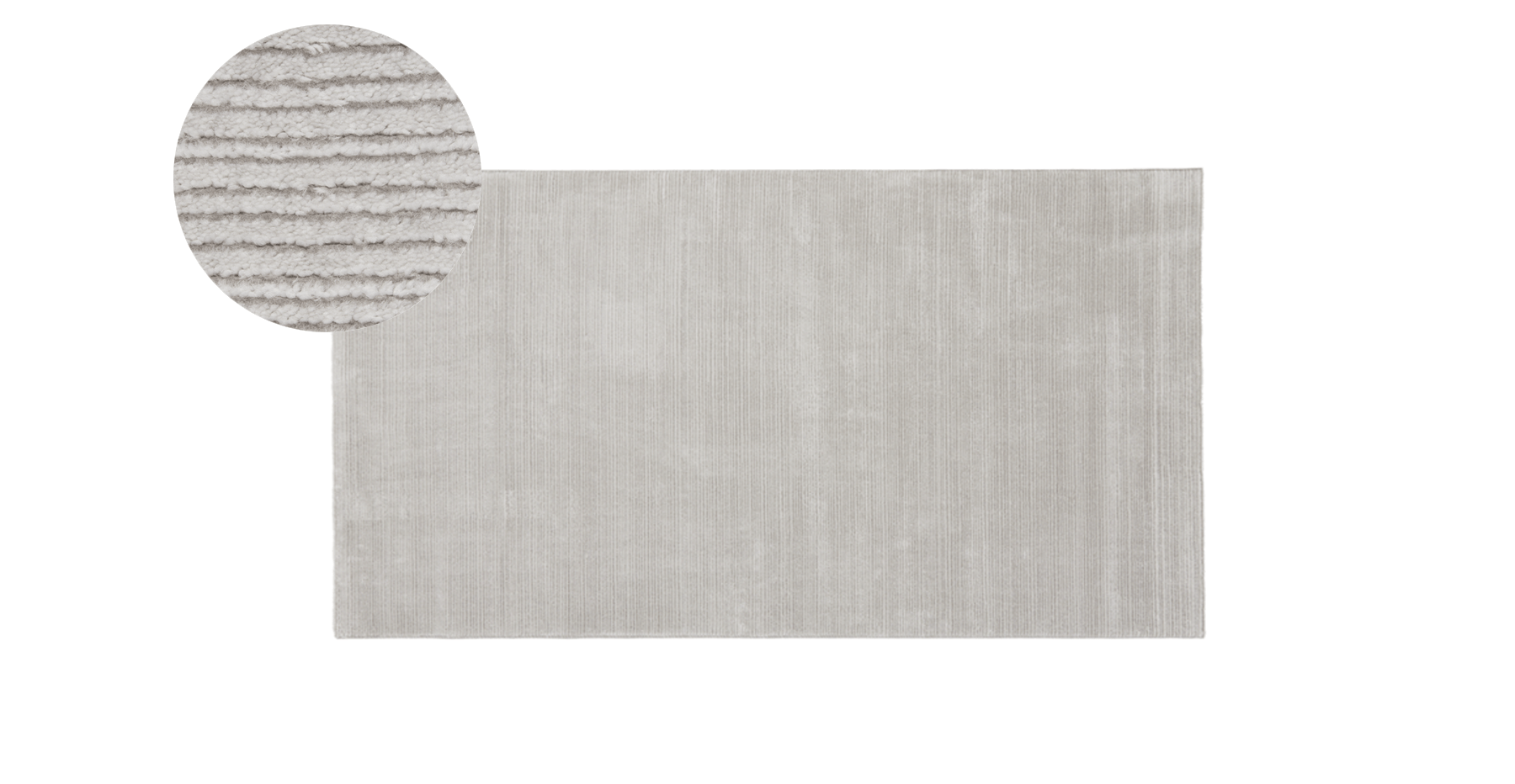 Normod - Capri Fitilli Halı - 80 x 150 - Gri