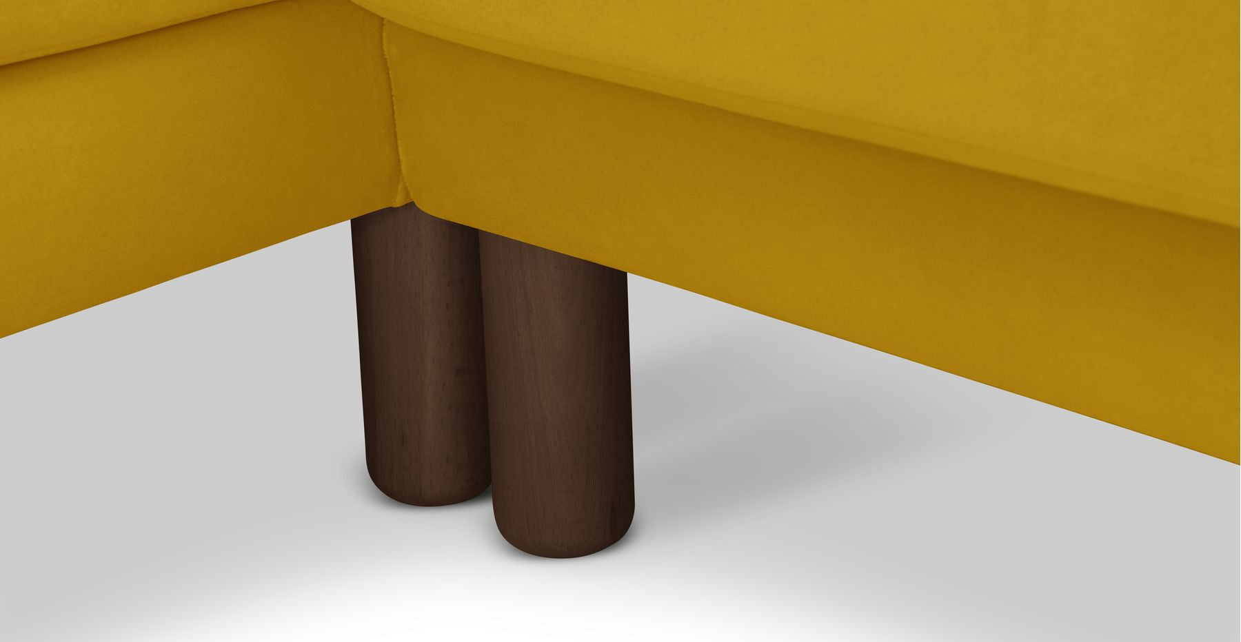 Klem 280 x 171 Köşe Silindir Ahşap Ayak - Kadife