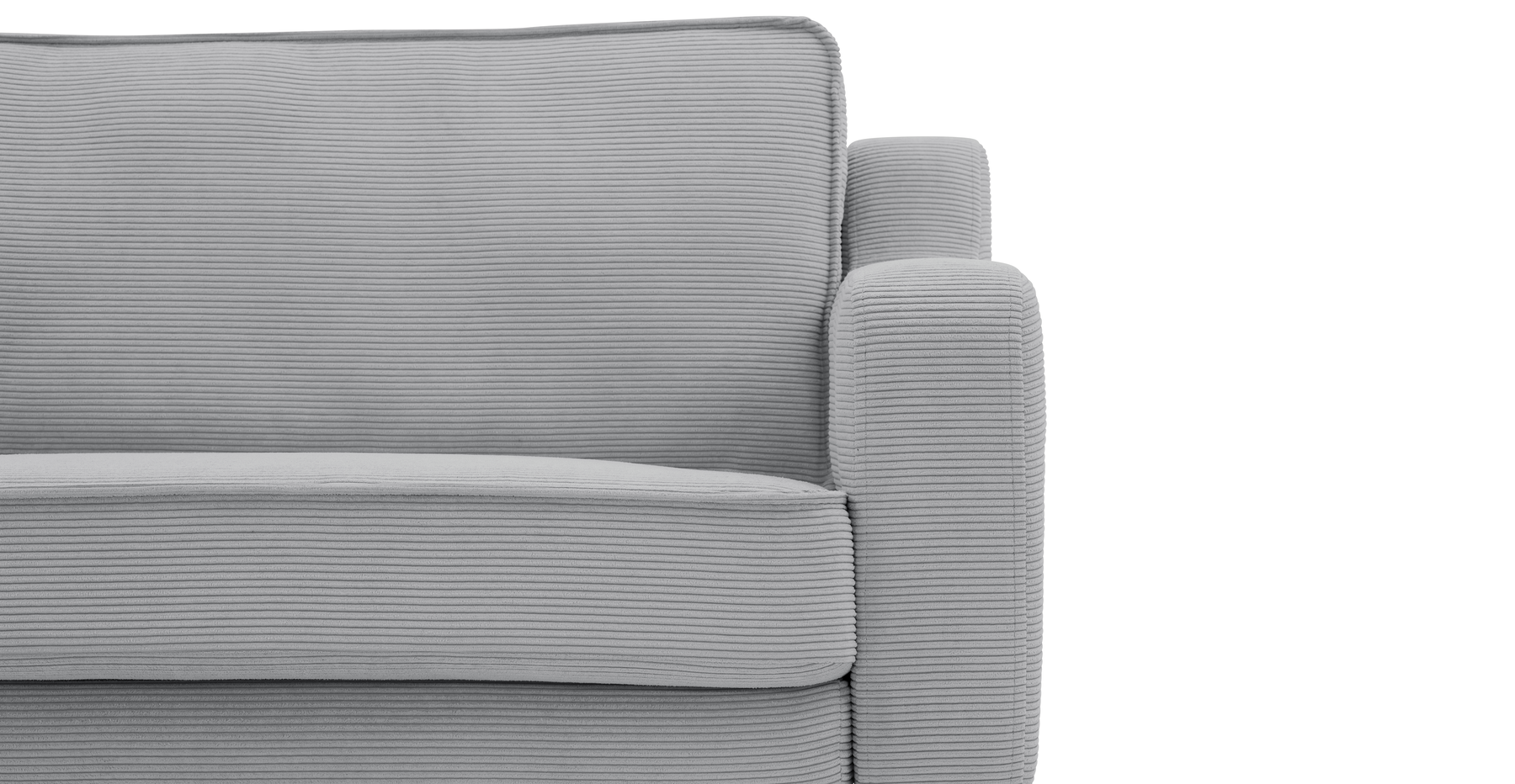 Klem Slim Üçlü Koltuk Large Ahşap Ayak - Fitilli Kadife