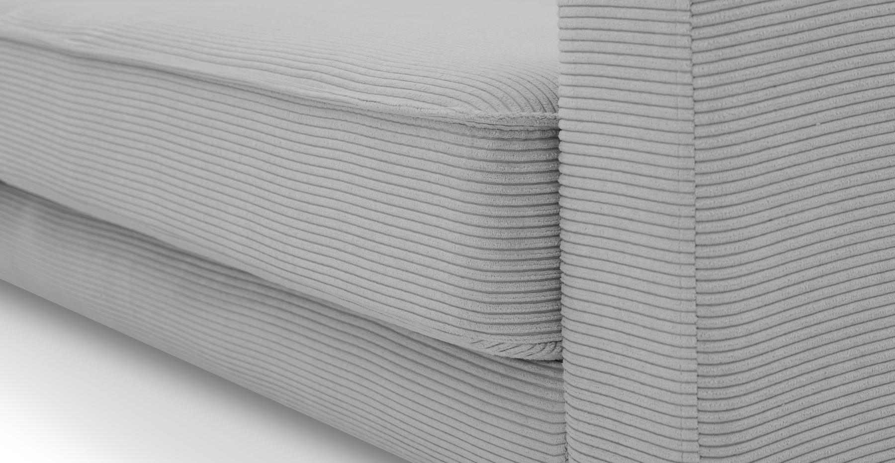 Klem Slim Üçlü Koltuk Large Silindir Ahşap Ayak - Fitilli Kadife