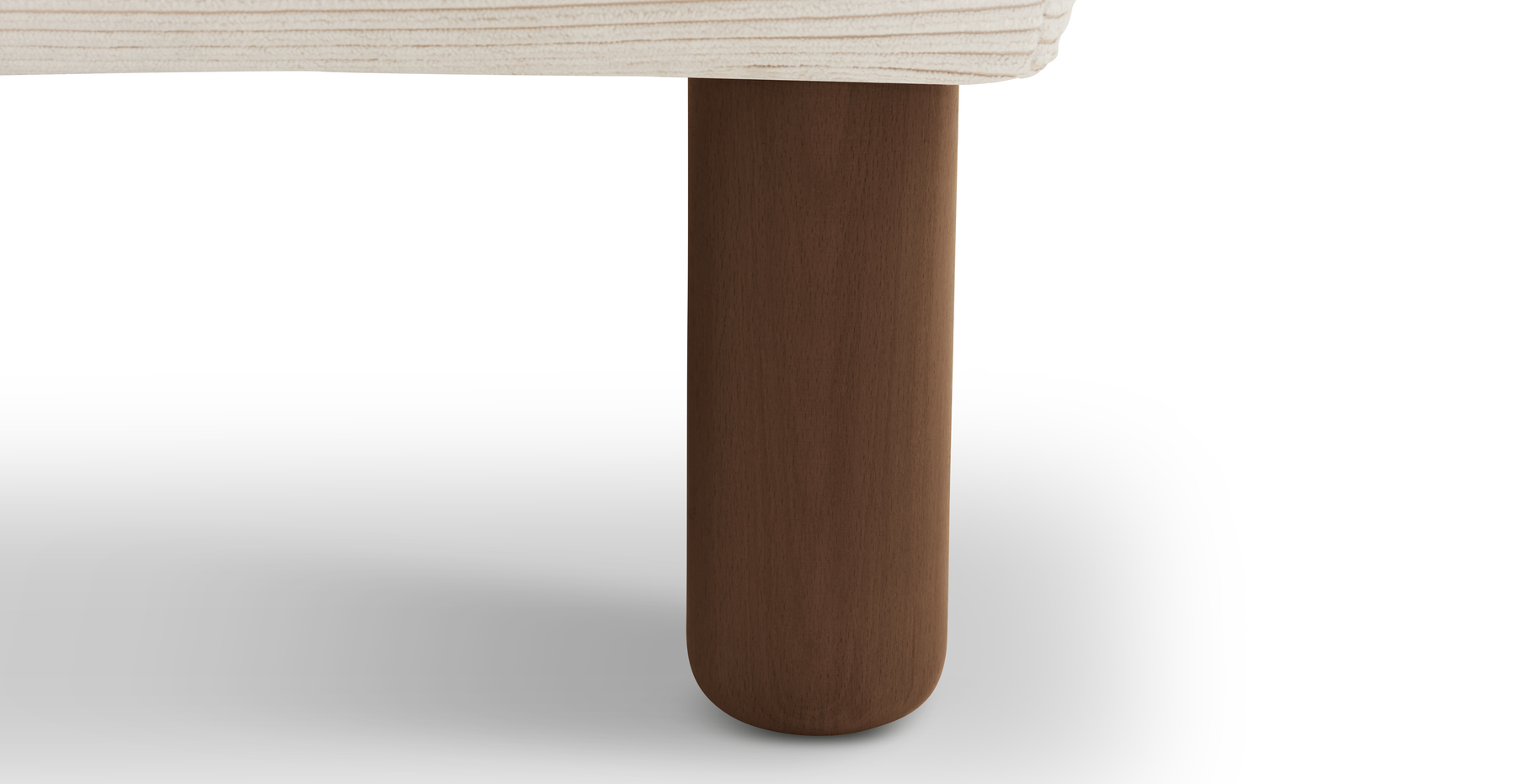 Klem Bench Silindir Ahşap Ayak - Fitilli Kadife