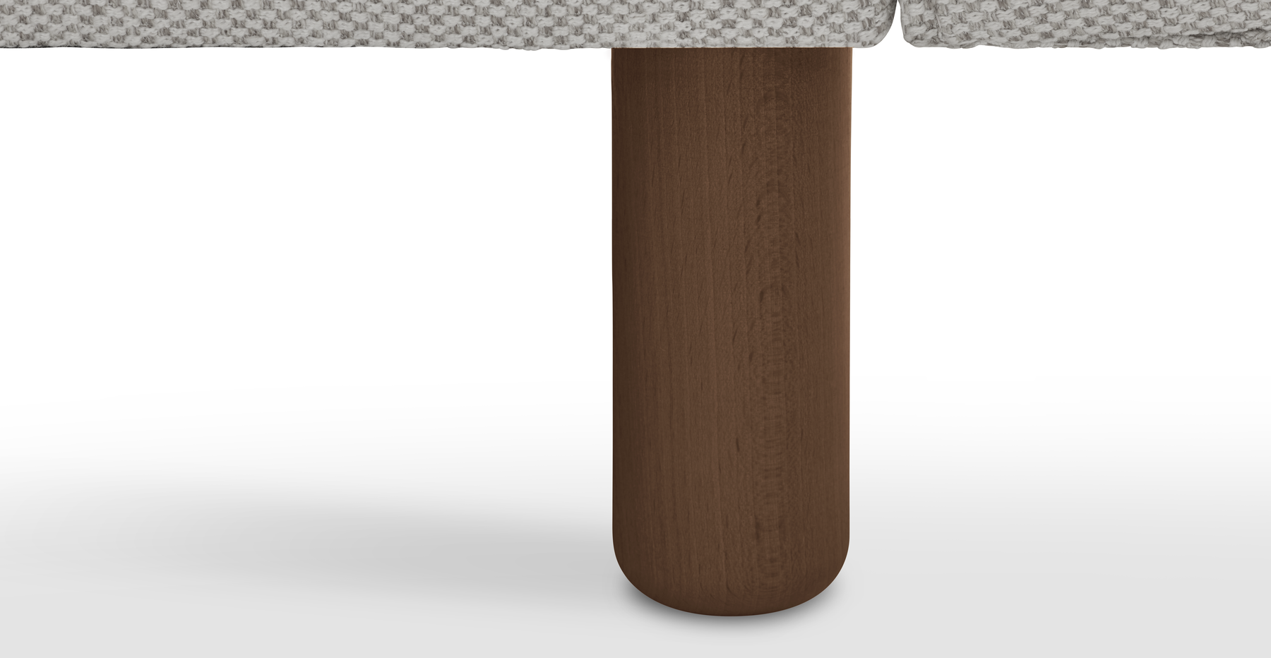 Klem Loveseat Silindir Ahşap Ayak - Doğal Doku