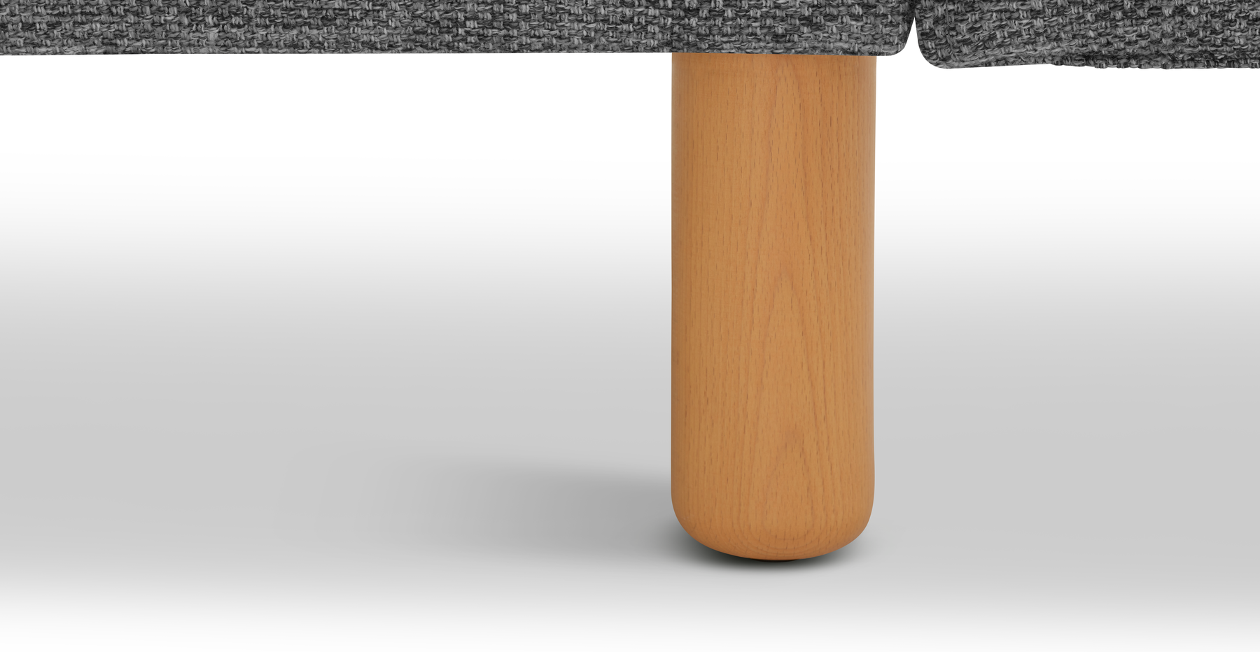 Klem Loveseat Silindir Ahşap Ayak - Doğal Doku