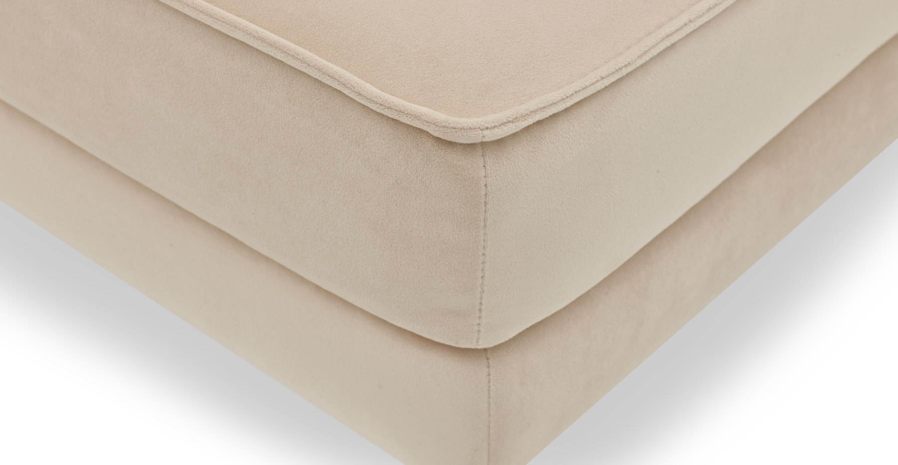 Klem Puf Small Silindir Ahşap Ayak - Kadife