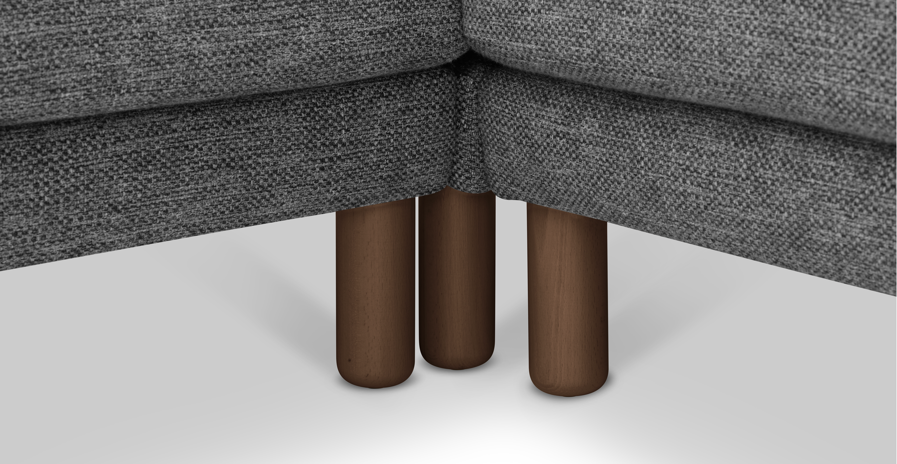 Klem Slim 283 x 203 Köşe Silindir Ahşap Ayak - Doğal Doku