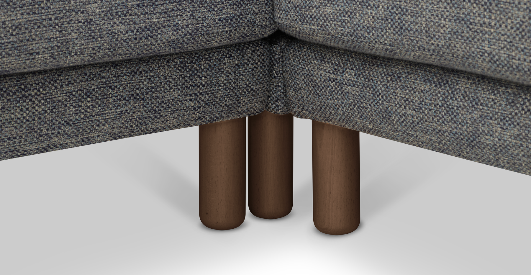 Klem Slim 283 x 203 Köşe Silindir Ahşap Ayak - Doğal Doku