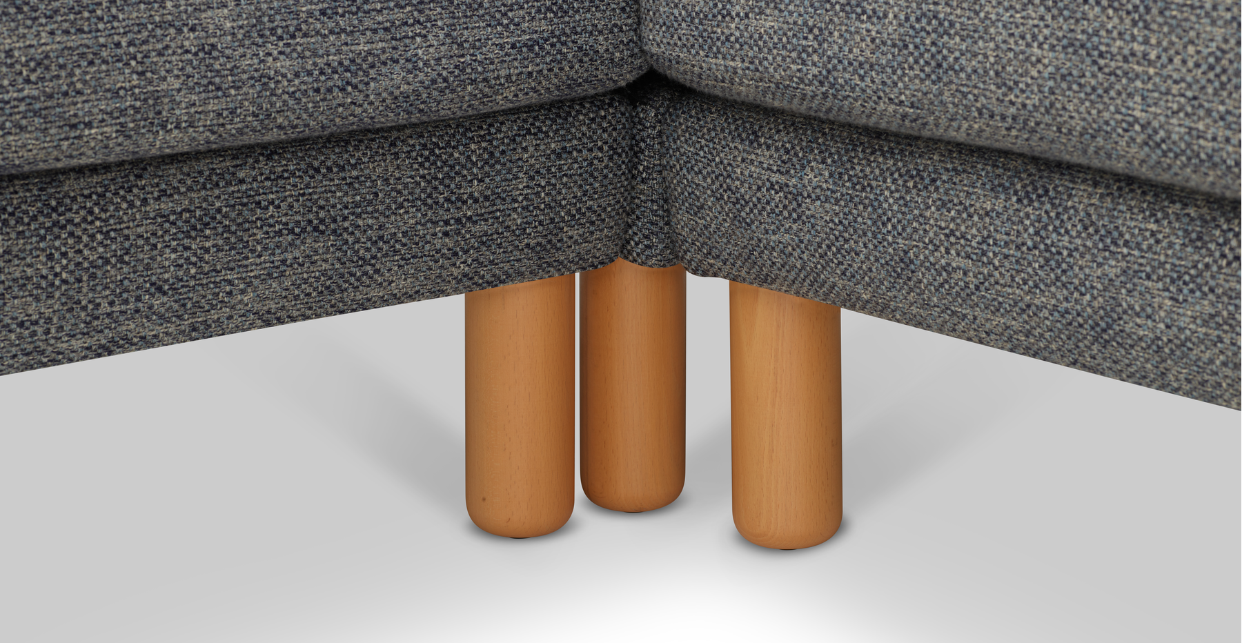 Klem Slim 283 x 203 Köşe Silindir Ahşap Ayak - Doğal Doku