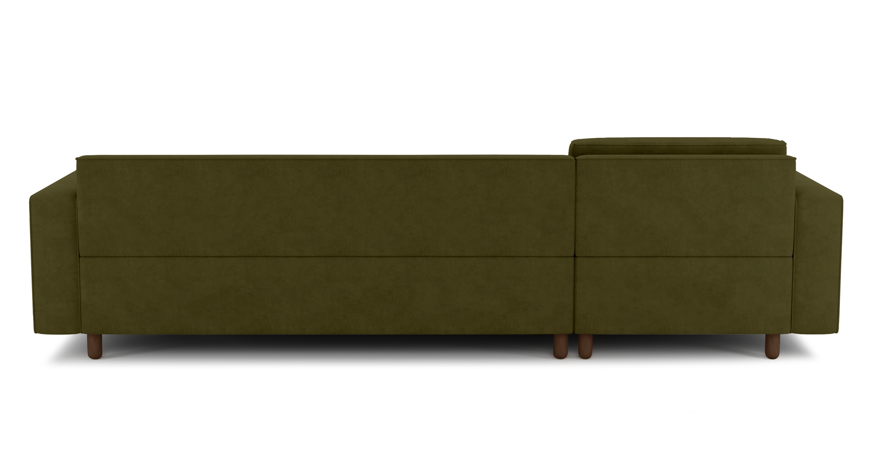 Losa 317 x 166 Yataklı Köşe Silindir Ahşap Ayak - Kadife