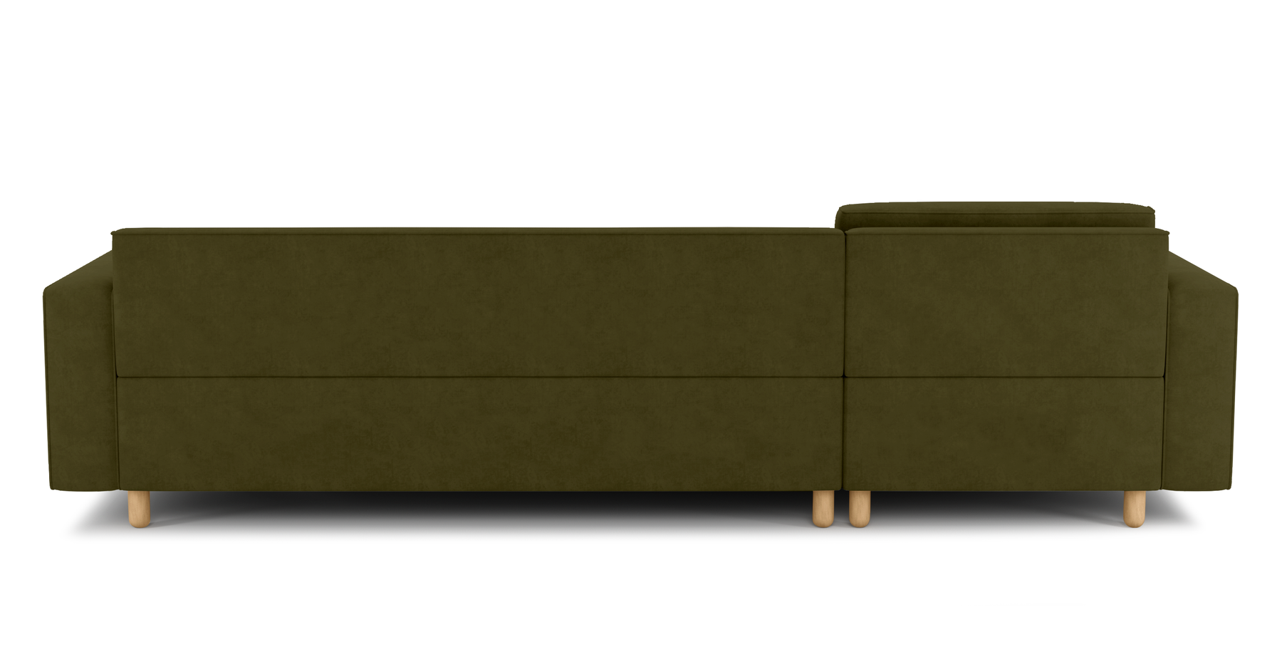 Losa 317 x 166 Yataklı Köşe Silindir Ahşap Ayak - Kadife