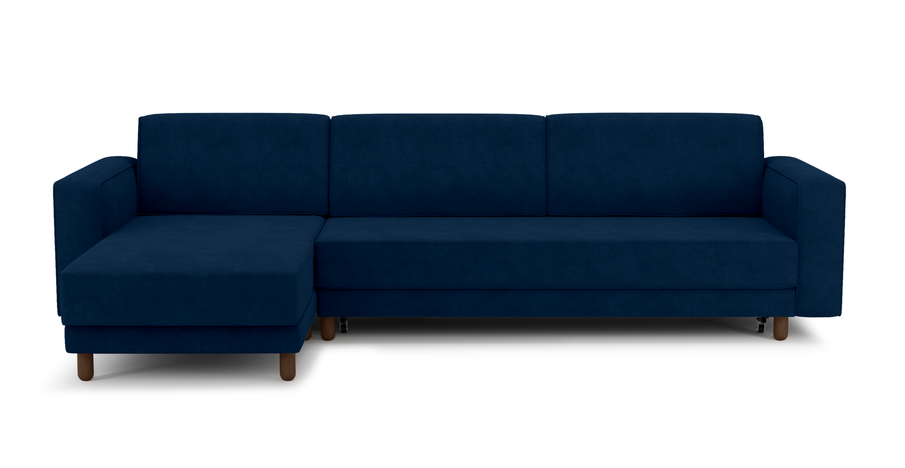 Losa 317 x 166 Yataklı Köşe Silindir Ahşap Ayak - Kadife