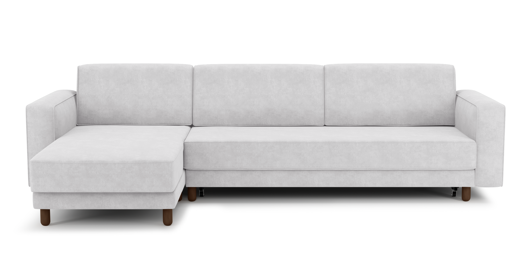 Losa 317 x 166 Yataklı Köşe Silindir Ahşap Ayak - Kadife