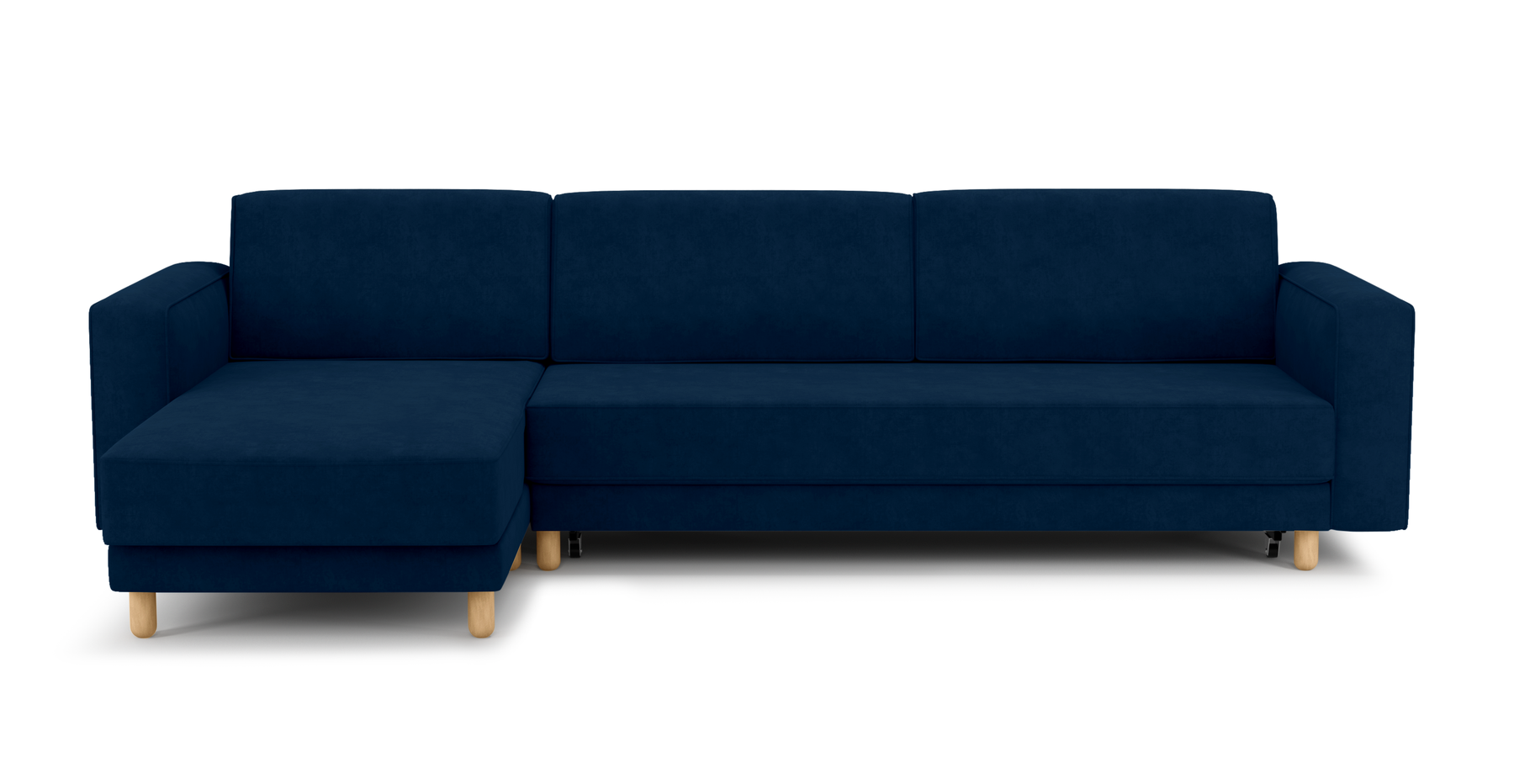 Losa 317 x 166 Yataklı Köşe Silindir Ahşap Ayak - Kadife