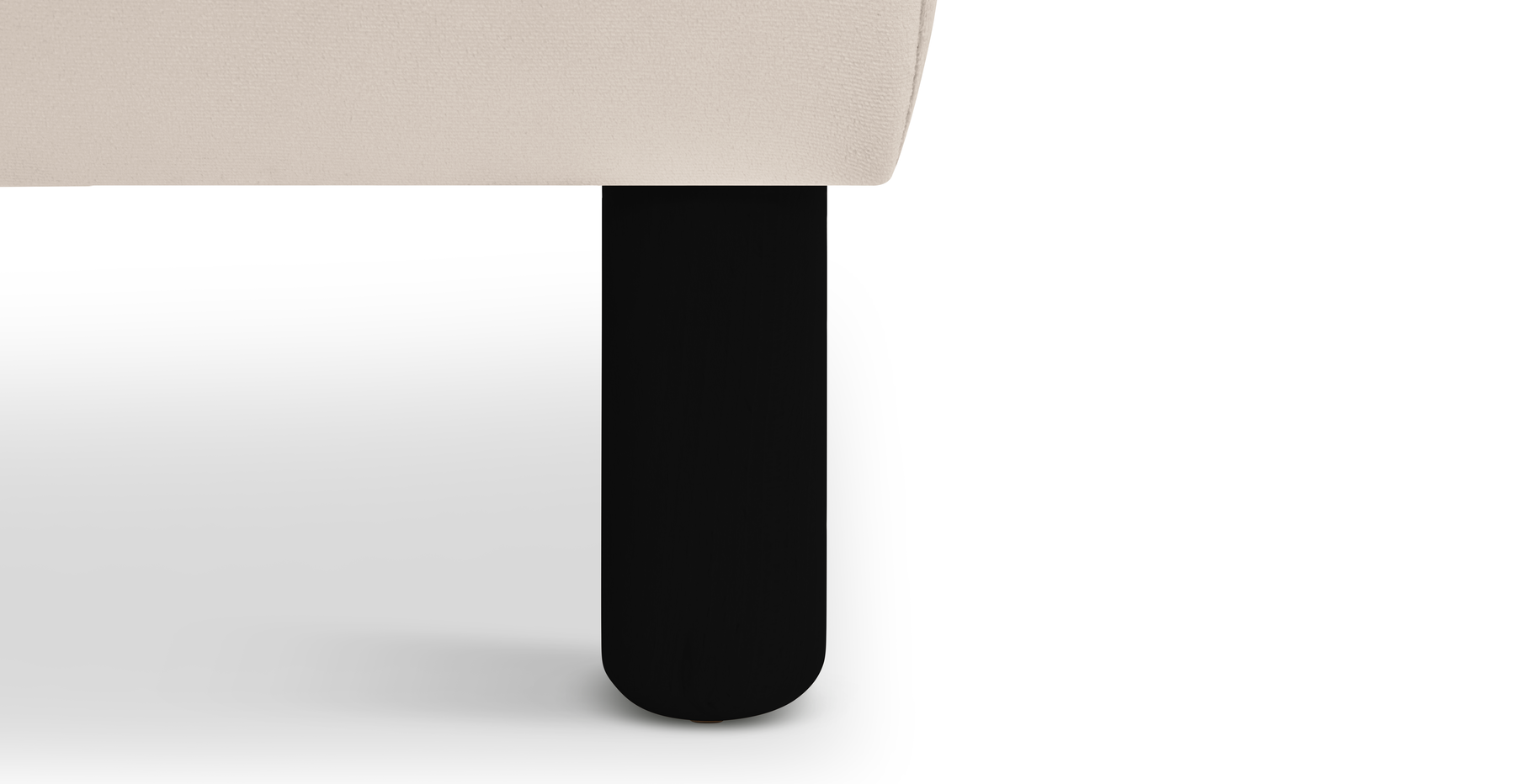 Modsy Bench Silindir Ahşap Ayak - Kadife