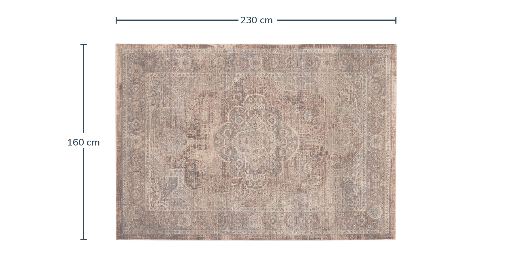 Sofia Vintage Desenli Halı - 160 x 230