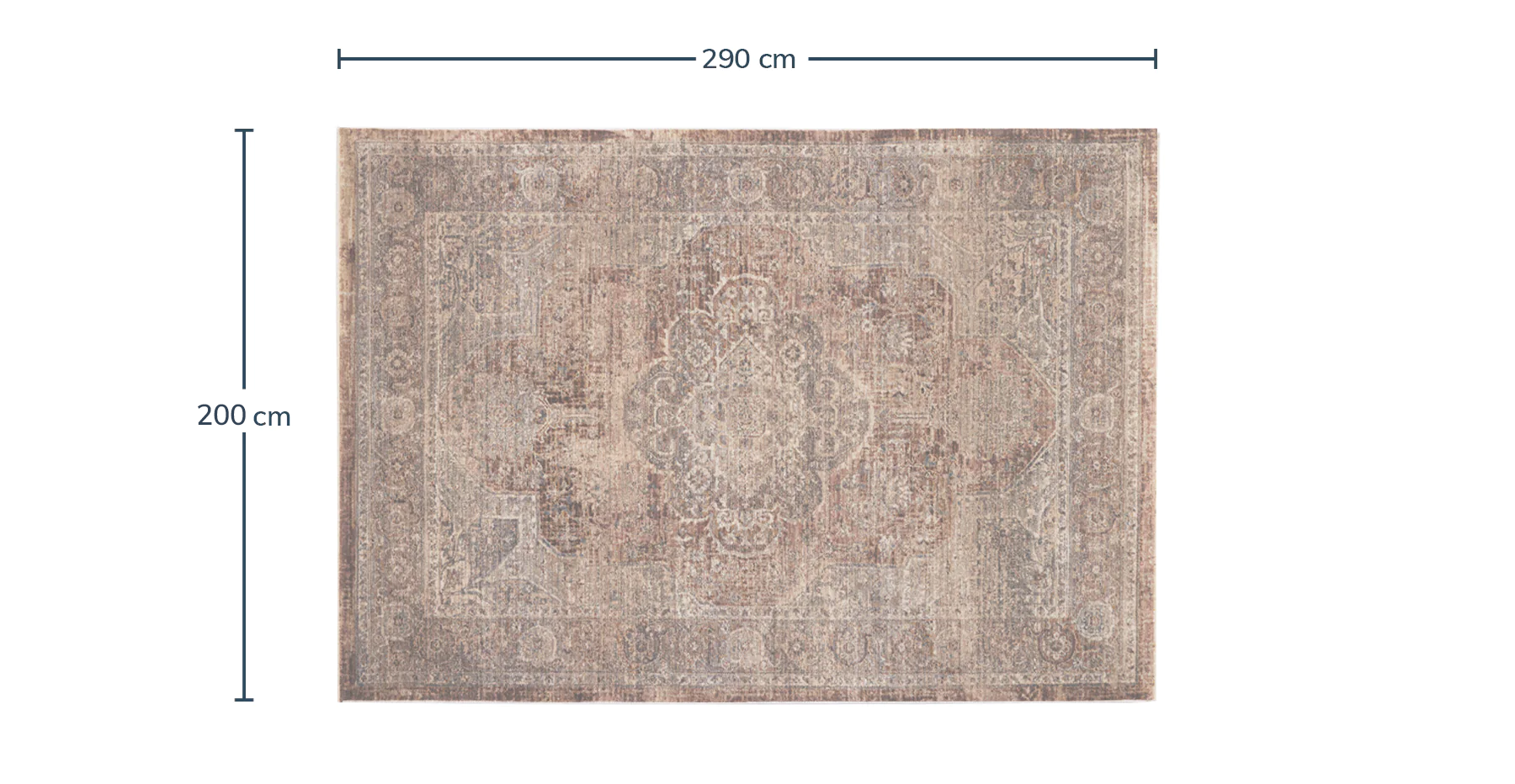 Sofia Vintage Desenli Halı - 200 x 290