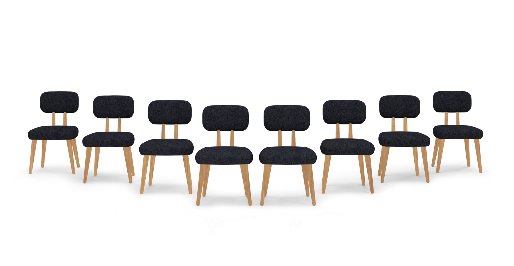 Roa Sandalye 8Li Set - Dokulu Şönil
