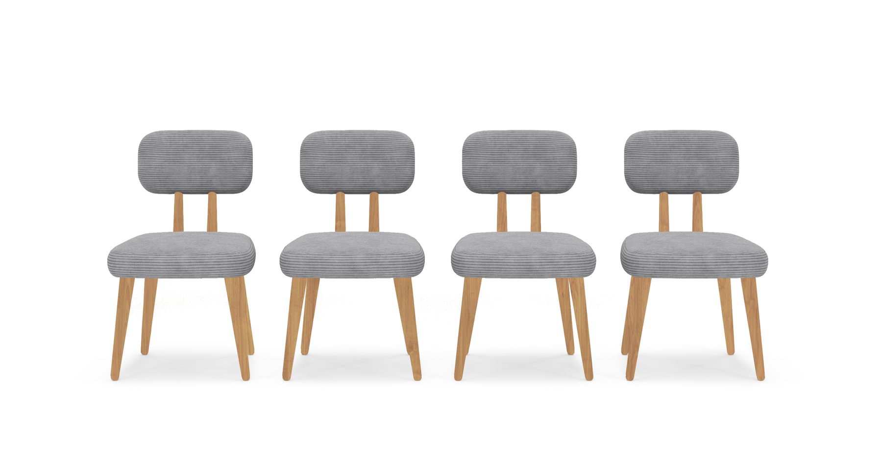 Roa Sandalye 4Lü Set - Fitilli Kadife