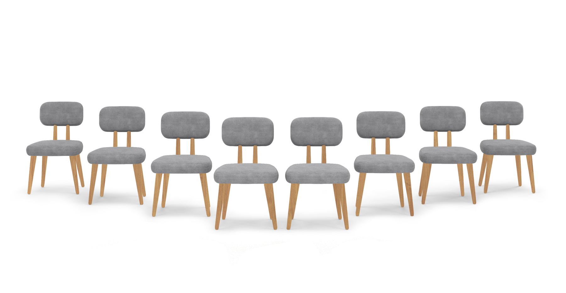 Roa Sandalye 8Li Set - Fitilli Kadife