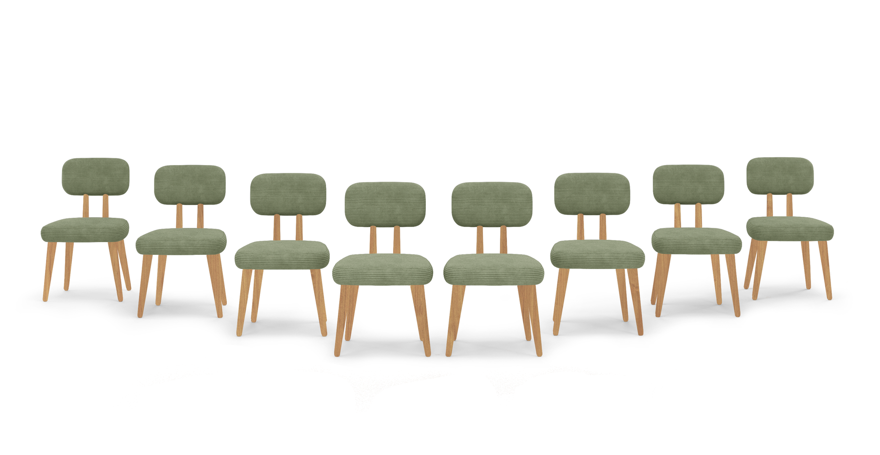 Roa Sandalye 8Li Set - Fitilli Kadife