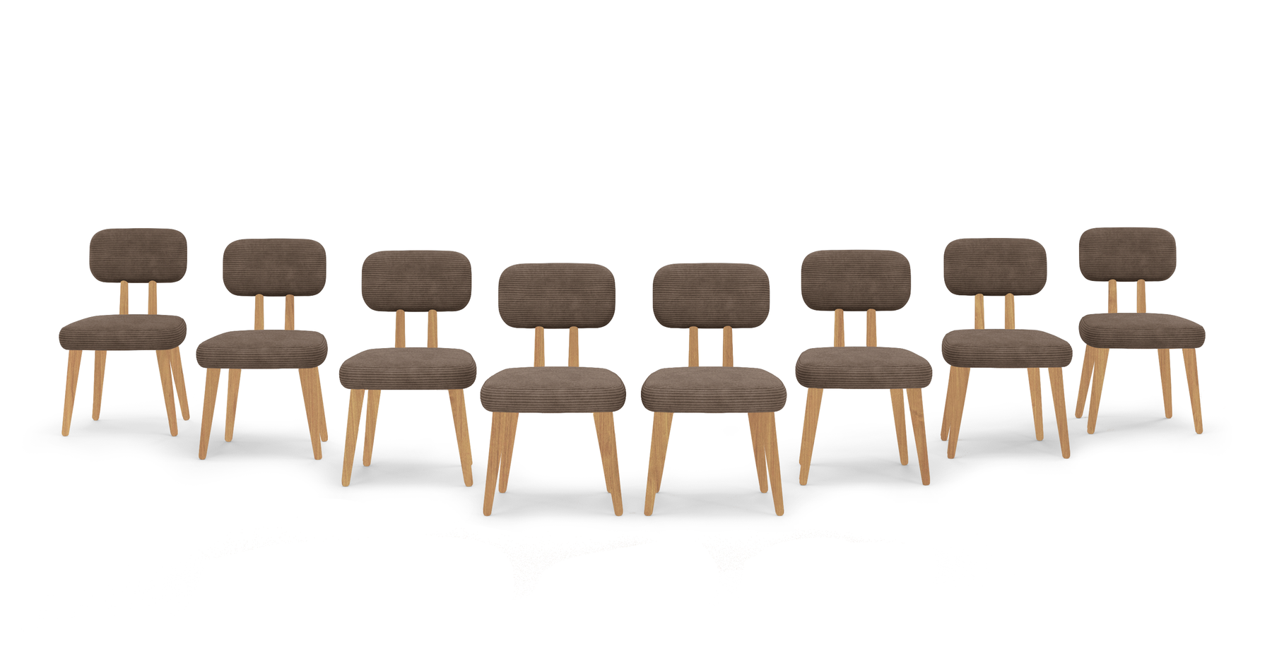 Roa Sandalye 8Li Set - Fitilli Kadife
