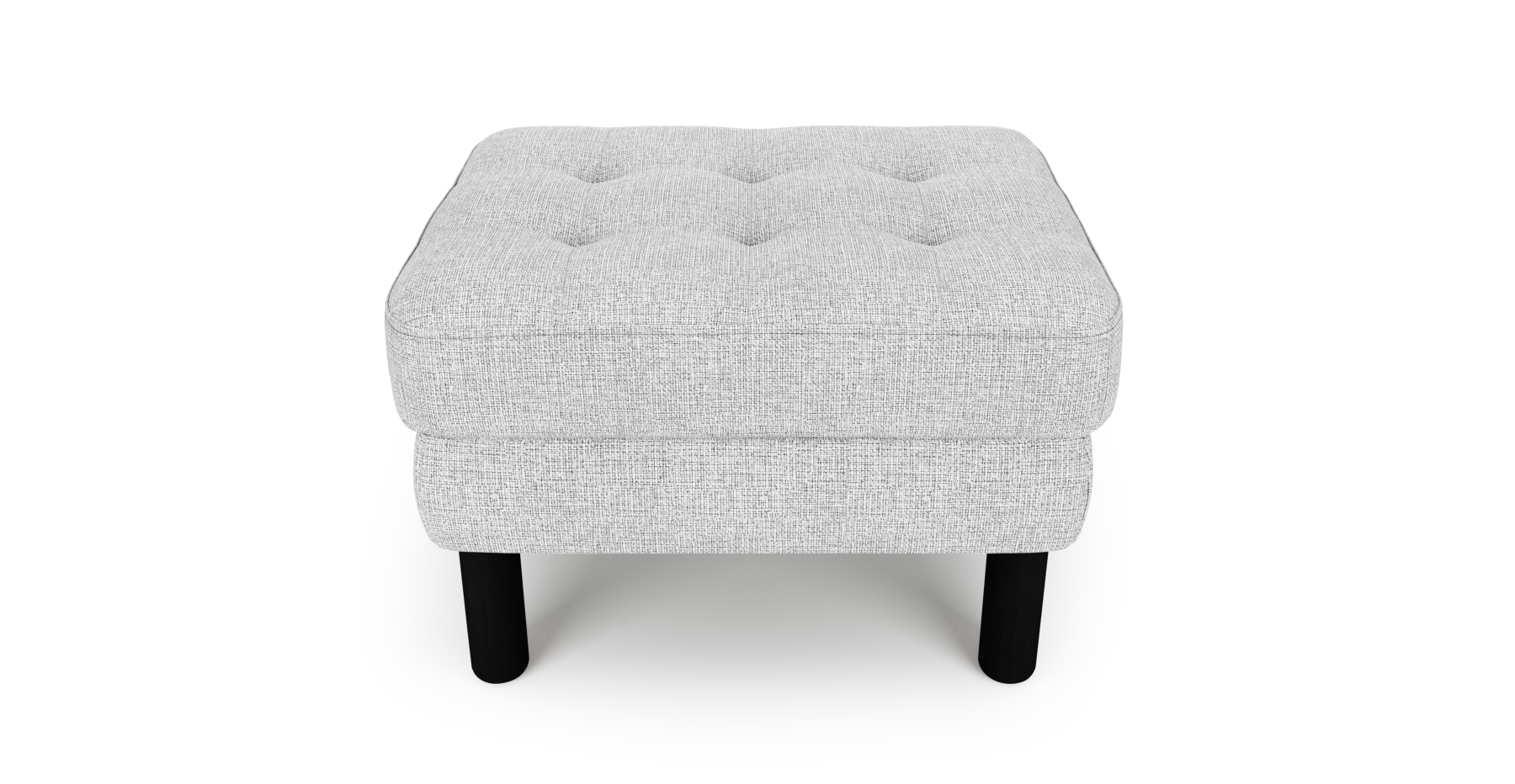 Modsy Puf Small Silindir Ahşap Ayak - Keten