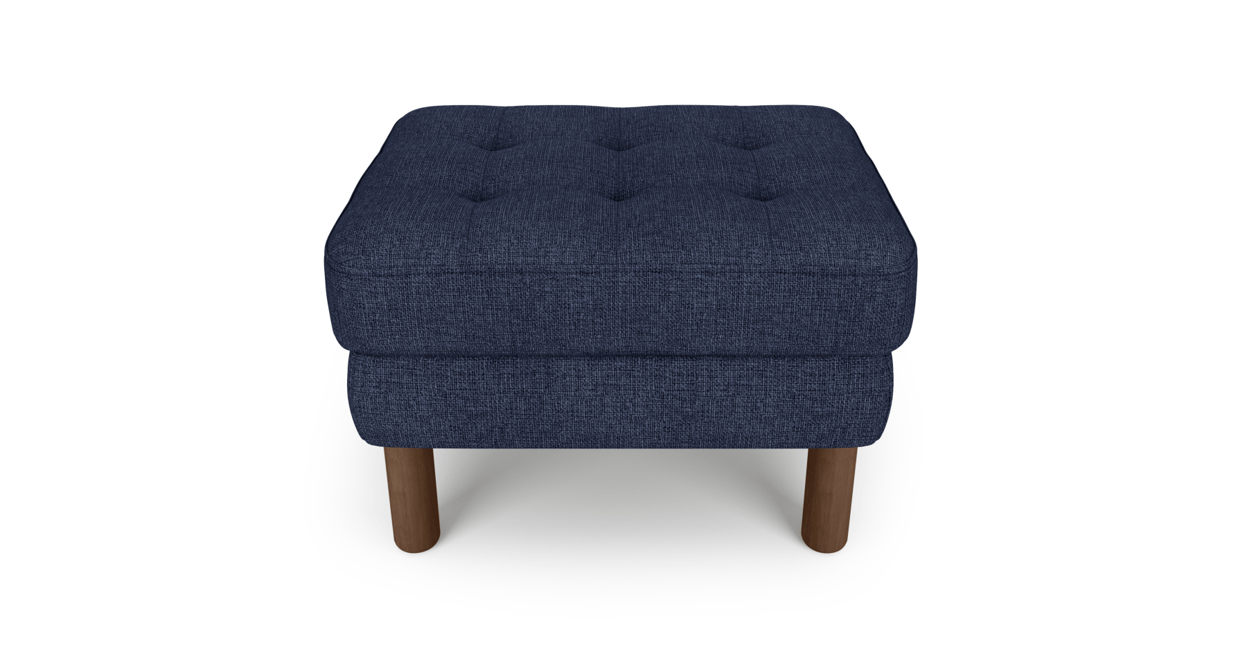Modsy Puf Small Silindir Ahşap Ayak - Keten