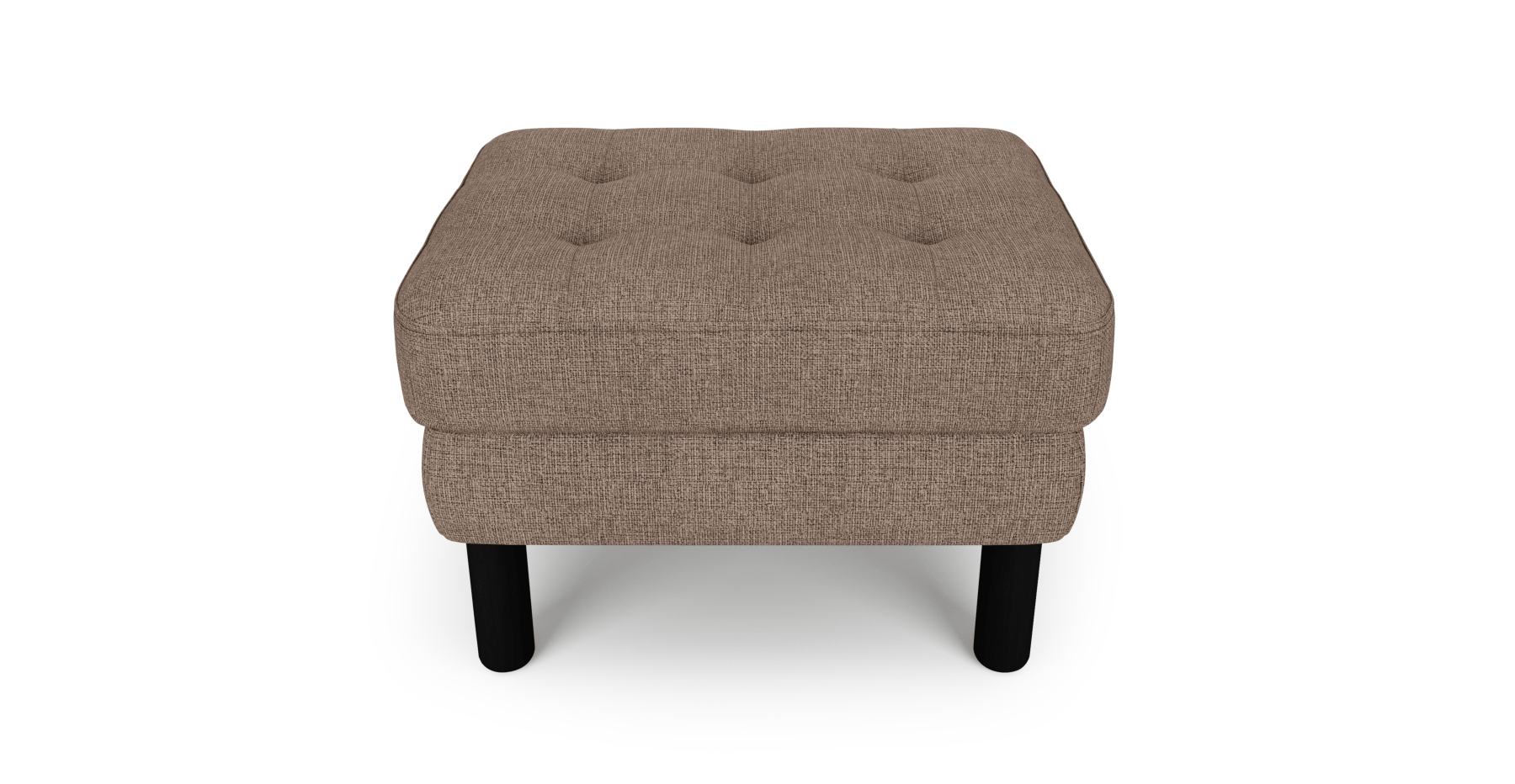 Modsy Puf Small Silindir Ahşap Ayak - Keten
