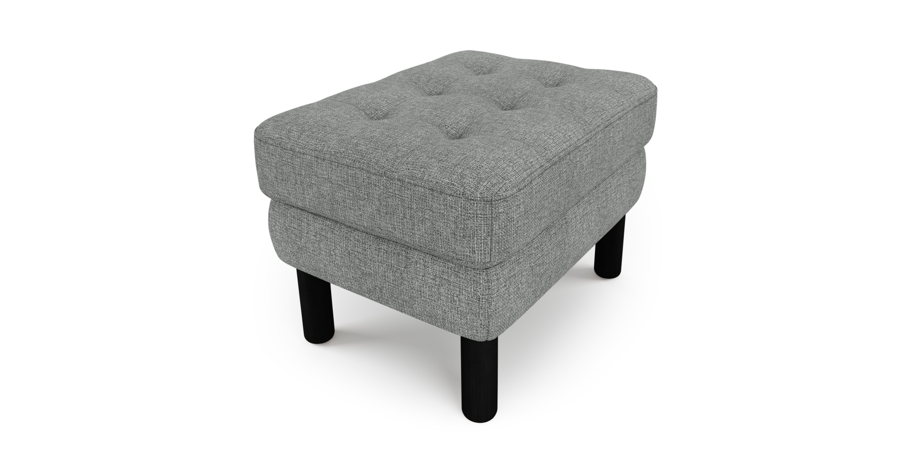 Modsy Puf Small Silindir Ahşap Ayak - Keten
