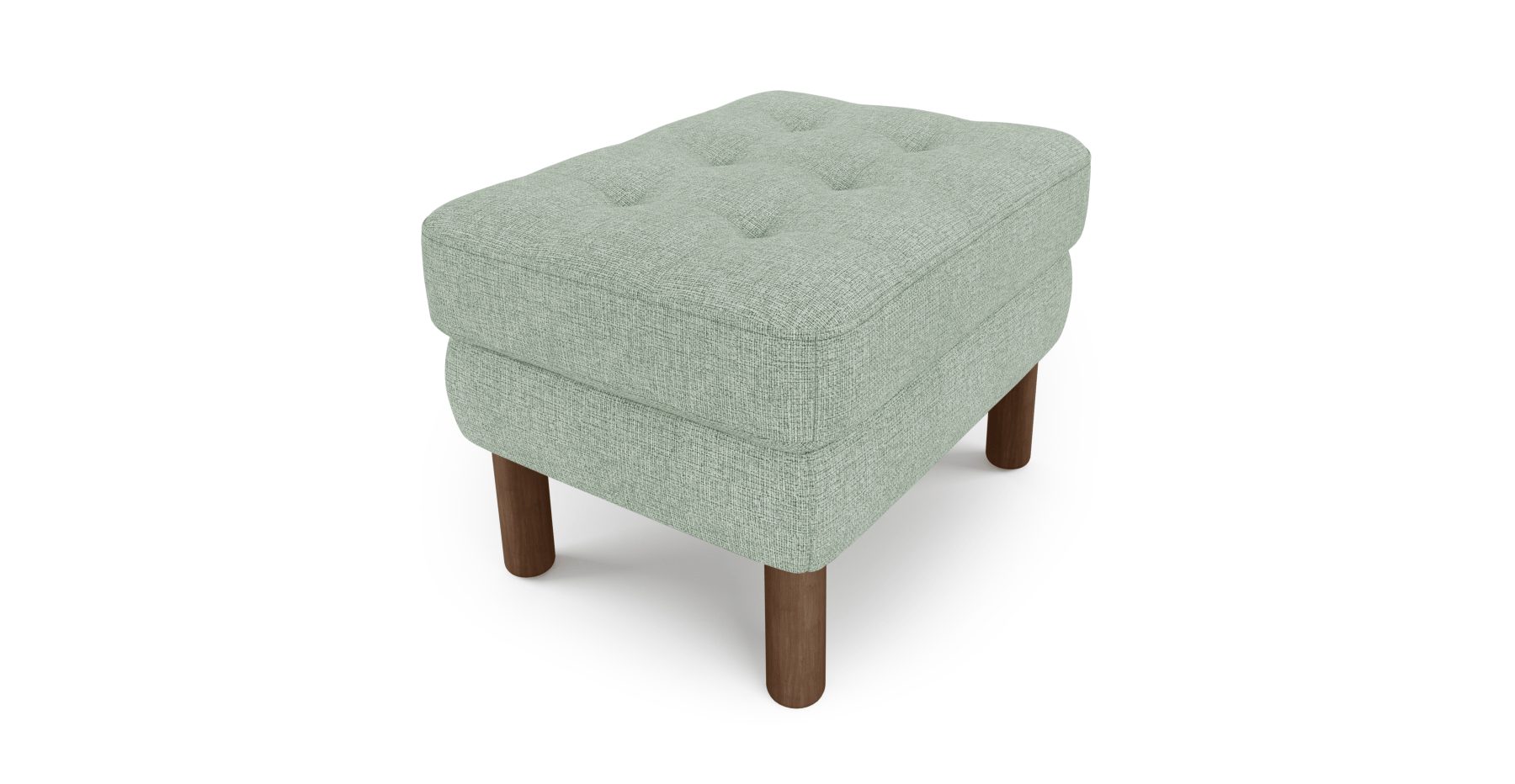 Modsy Puf Small Silindir Ahşap Ayak - Keten