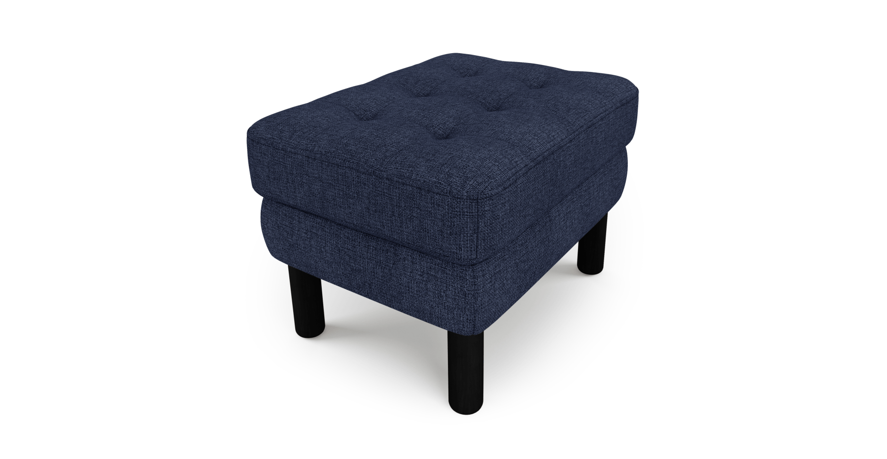Modsy Puf Small Silindir Ahşap Ayak - Keten