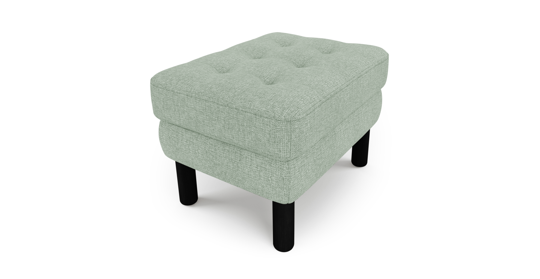 Modsy Puf Small Silindir Ahşap Ayak - Keten
