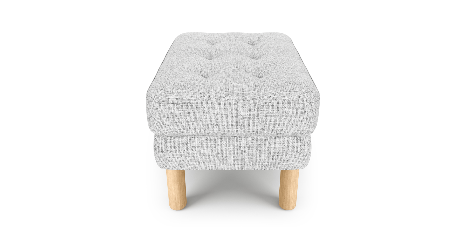 Modsy Puf Small Silindir Ahşap Ayak - Keten