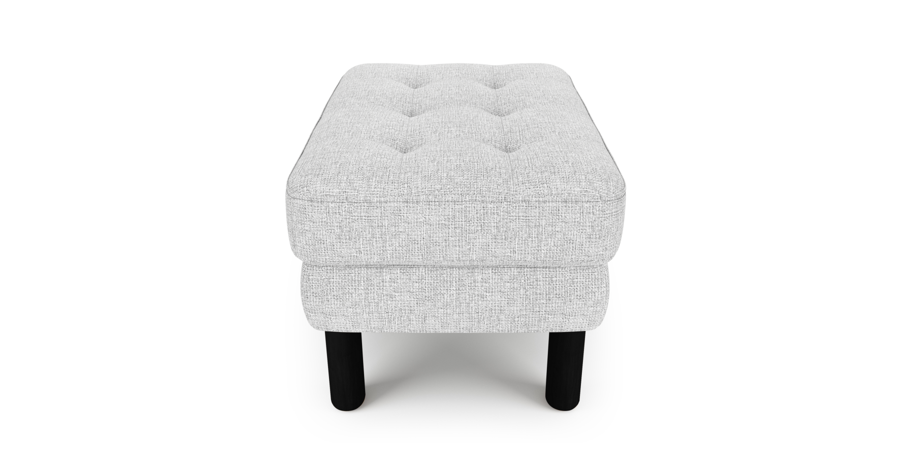 Modsy Puf Small Silindir Ahşap Ayak - Keten