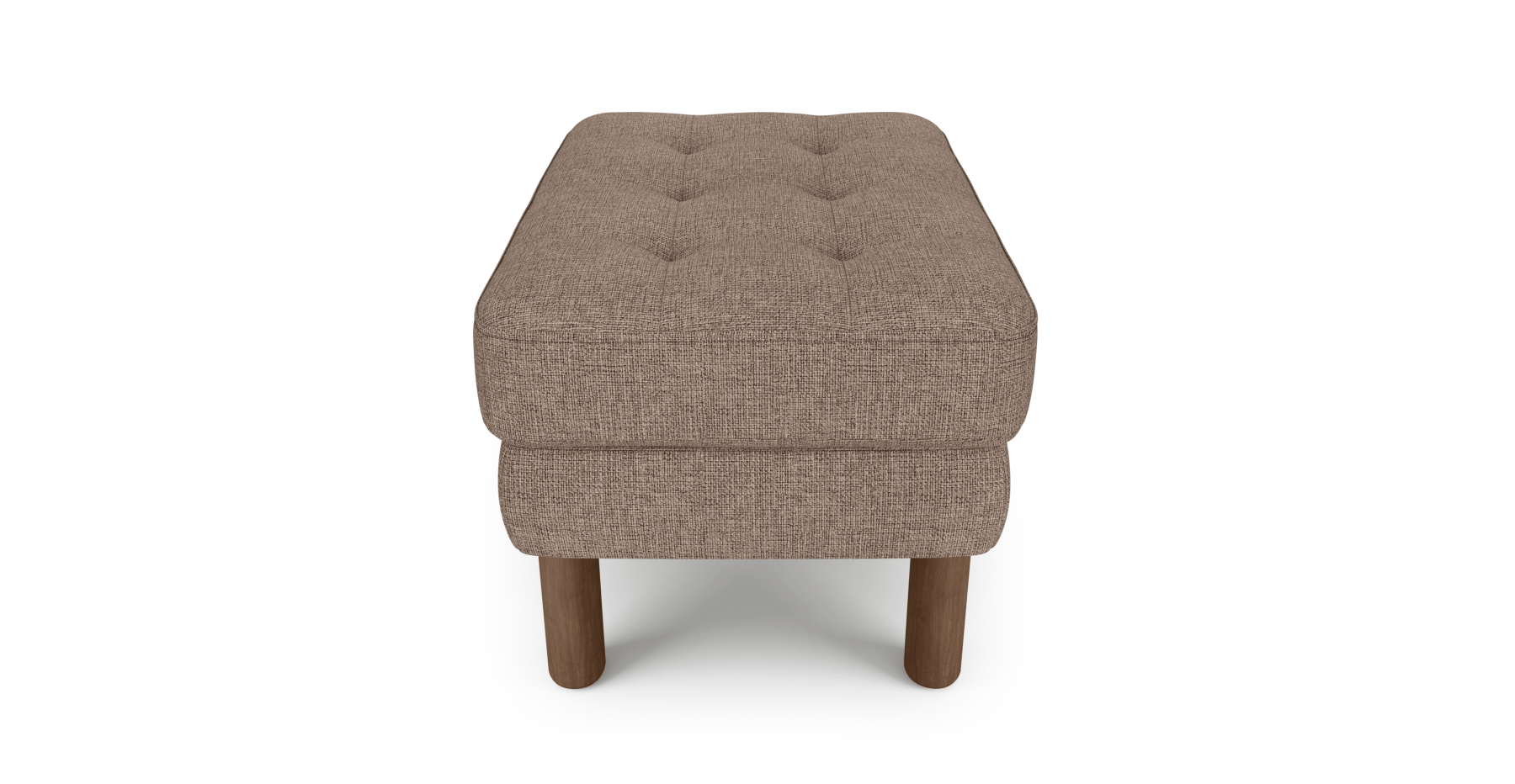 Modsy Puf Small Silindir Ahşap Ayak - Keten