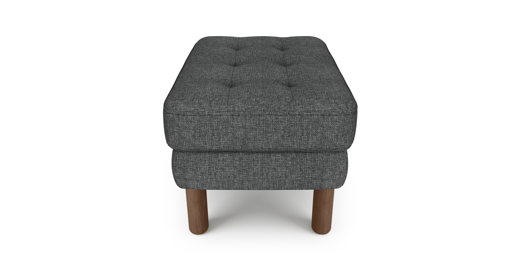 Modsy Puf Small Silindir Ahşap Ayak - Keten