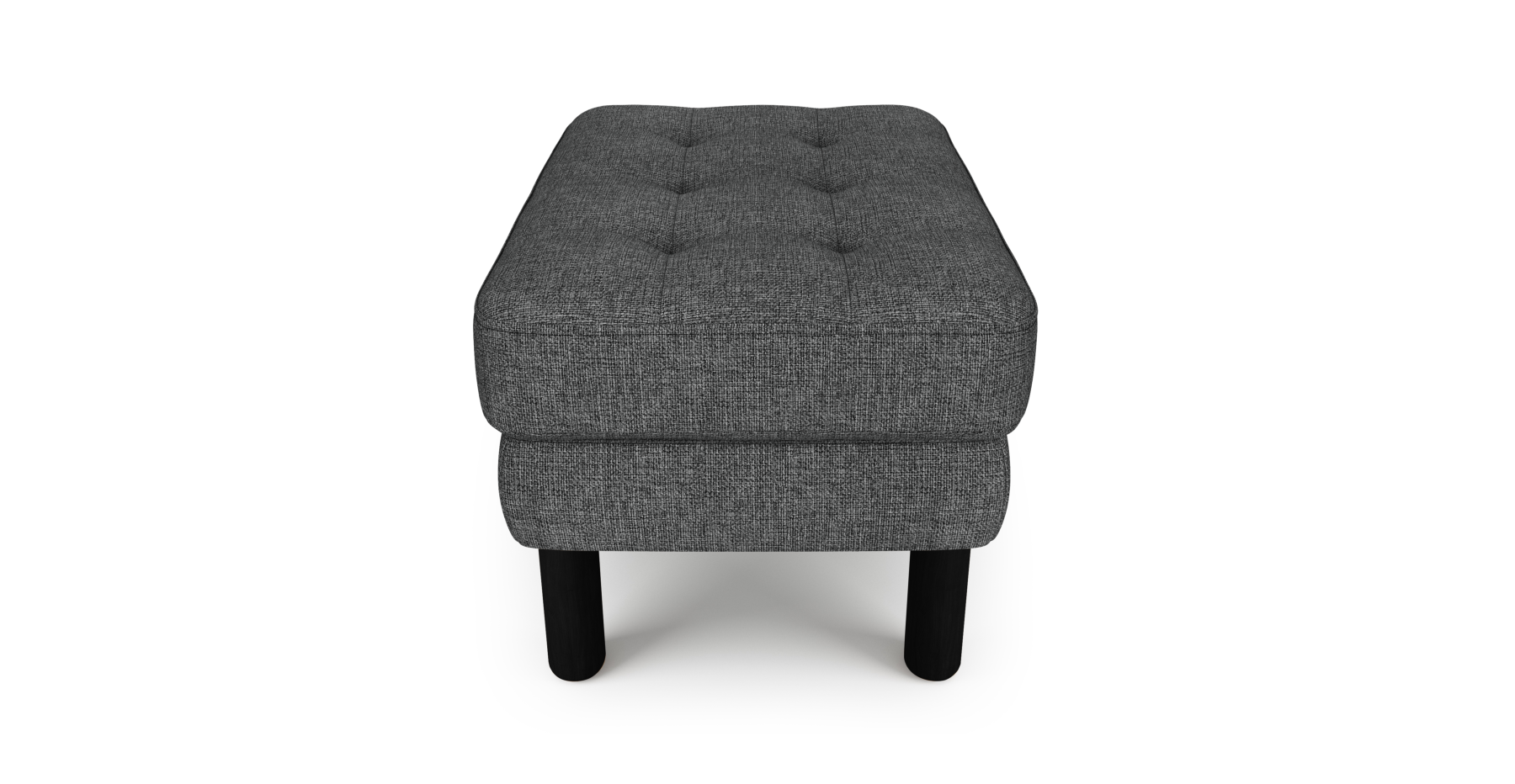 Modsy Puf Small Silindir Ahşap Ayak - Keten