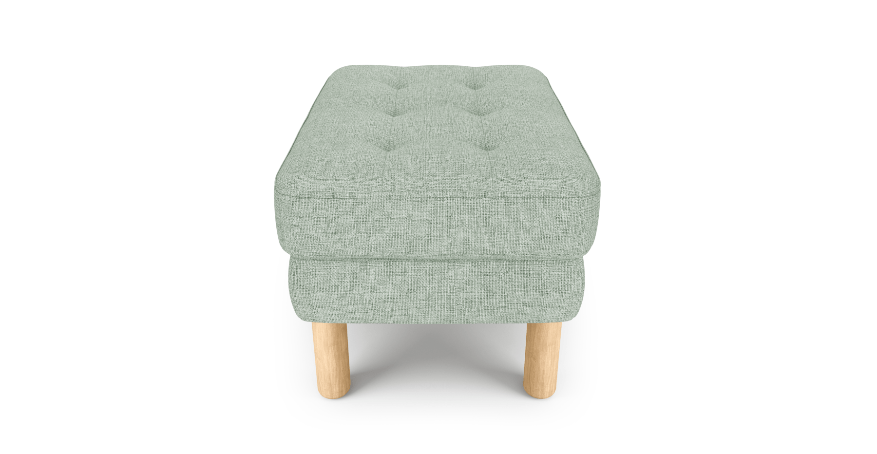 Modsy Puf Small Silindir Ahşap Ayak - Keten